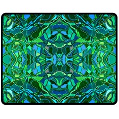 Abstract #8   I   Blues & Greens 6000 Fleece Blanket (medium) 
