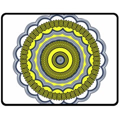 Mandala Pattern Round Ethnic Fleece Blanket (medium) 