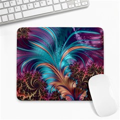 Feather Fractal Artistic Design Large Mousepads