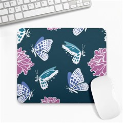 Butterfly Pattern Dead Death Rose Large Mousepads