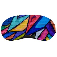 Urban Colorful Graffiti Brick Wall Industrial Scale Abstract Pattern Sleeping Masks