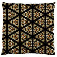Pattern Stained Glass Triangles Large Flano Cushion Case (two Sides)