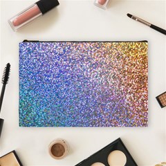 Pastel Rainbow Shimmer - Eco- Glitter Cosmetic Bag (large)