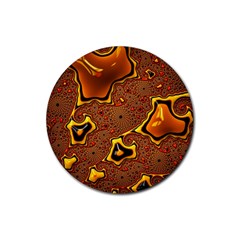 Fractal Julia Mandelbrot Art Rubber Coaster (round) 
