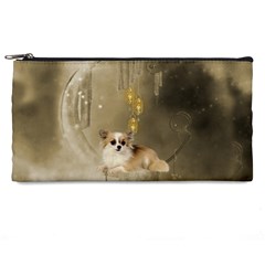 Cute Little Chihuahua With Hearts On The Moon Pencil Cases