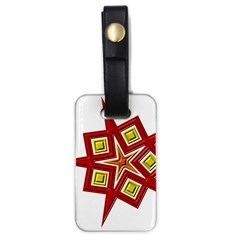 Pattern Tile Decorative Design Star Luggage Tags (one Side) 