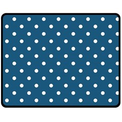 Turquoise Polka Dot Fleece Blanket (medium) 