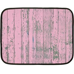 Old Pink Wood Wall Fleece Blanket (mini)