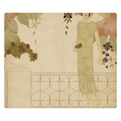 Flapper Lady Vintage Double Sided Flano Blanket (small) 