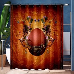 Wonderful Steampunk Easter Egg With Flowers Shower Curtain 60  X 72  (medium) 