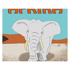 Africa Elephant Animals Animal Double Sided Flano Blanket (medium) 