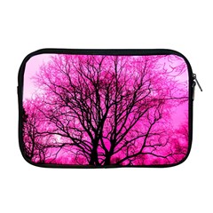 Pink Silhouette Tree Apple Macbook Pro 17  Zipper Case