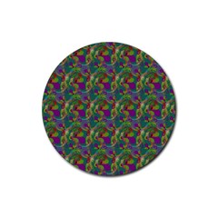 Pattern Abstract Paisley Swirls Rubber Coaster (round) 