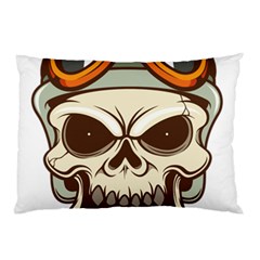 Motorcycle Helmet Skull Clip Art Cranial Skeleton Pillow Case