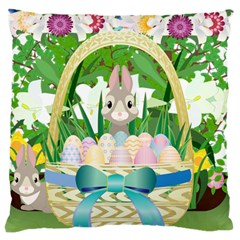 Graphic Easter Easter Basket Spring Large Cushion Case (two Sides)