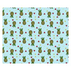 Pineapple Watermelon Fruit Lime Double Sided Flano Blanket (small) 