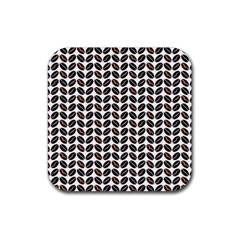 Coffee Beans Pattern Illustrator Rubber Coaster (square) 