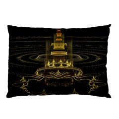 Fractal City Geometry Lights Night Pillow Case (two Sides)