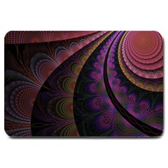 Fractal Colorful Pattern Spiral Large Doormat 