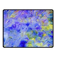 Abstract Blue Fleece Blanket (small)