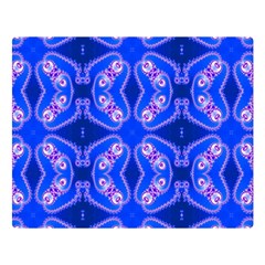 Seamless Fractal Blue Wallpaper Double Sided Flano Blanket (large) 