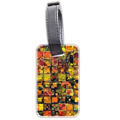 Color Abstract Artifact Pixel Luggage Tag (two Sides)