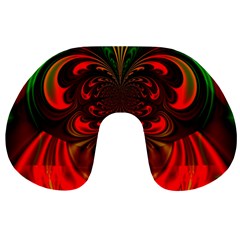 Digital Arts Fractals Futuristic Colorful Travel Neck Pillow