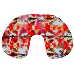 Paint Splatters On A White Background                       Travel Neck Pillow
