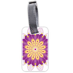 Mandala Stained Flower Drawing Luggage Tag (two Sides)