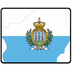 San Marino Country Europe Flag Fleece Blanket (medium) 