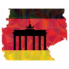 Republic Germany Deutschland Map Double Sided Flano Blanket (medium) 