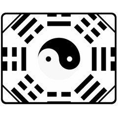 Bagua Yin Yang Yang Yin Chinese Fleece Blanket (medium) 