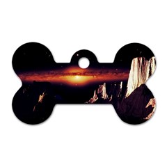 Space Star Galaxies Universe Dog Tag Bone (one Side)