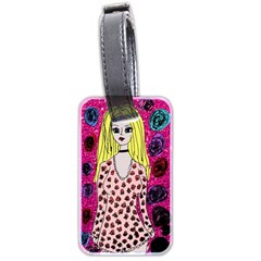 Nineties Girl Glitter Luggage Tag (two Sides)