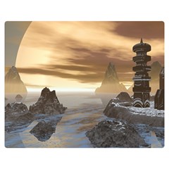 Planet Moon Rocks City Fiction Double Sided Flano Blanket (medium) 