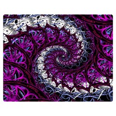 Fractal Background Swirl Art Skull Double Sided Flano Blanket (medium) 