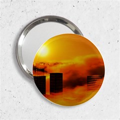 City Sun Clouds Smog Sky Yellow 2 25  Handbag Mirrors