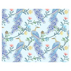 Beautiful Peacock Seamless Pattern Double Sided Flano Blanket (medium) 