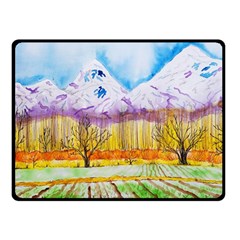 Mendoza Argentina Field Nature Fleece Blanket (small)