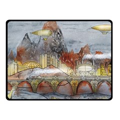 Airships Flight Travel Sky Fleece Blanket (small)