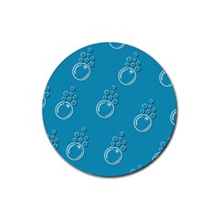 Bubble Group Pattern Abstract Rubber Coaster (round) 