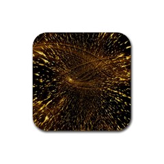 Quantum Physics Wave Particles Rubber Coaster (square) 