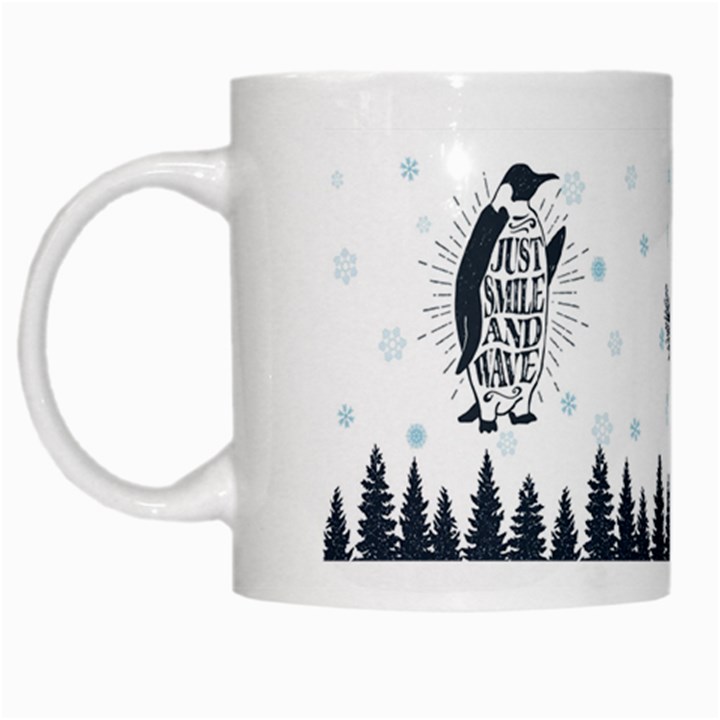 snow xmas penguin White Coffee Mug