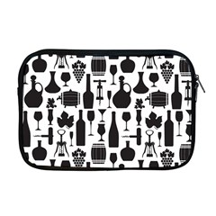 Wine Pattern Black White Apple Macbook Pro 17  Zipper Case