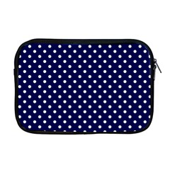 Pois Blanc/marine Apple Macbook Pro 17  Zipper Case