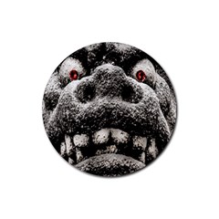 Monster Sculpture Extreme Close Up Illustration 2 Rubber Coaster (round) 