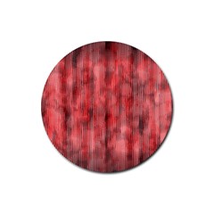 Abstrait Texture Rouge/noir Rubber Coaster (round) 