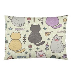 Funny Cartoon Cats Seamless Pattern  Pillow Case (two Sides)