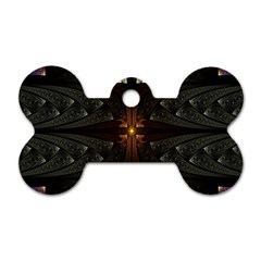 Fractal Artwork Abstract Fantasy Dog Tag Bone (one Side)