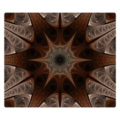 Fractal Abstract Star Pattern Double Sided Flano Blanket (small) 